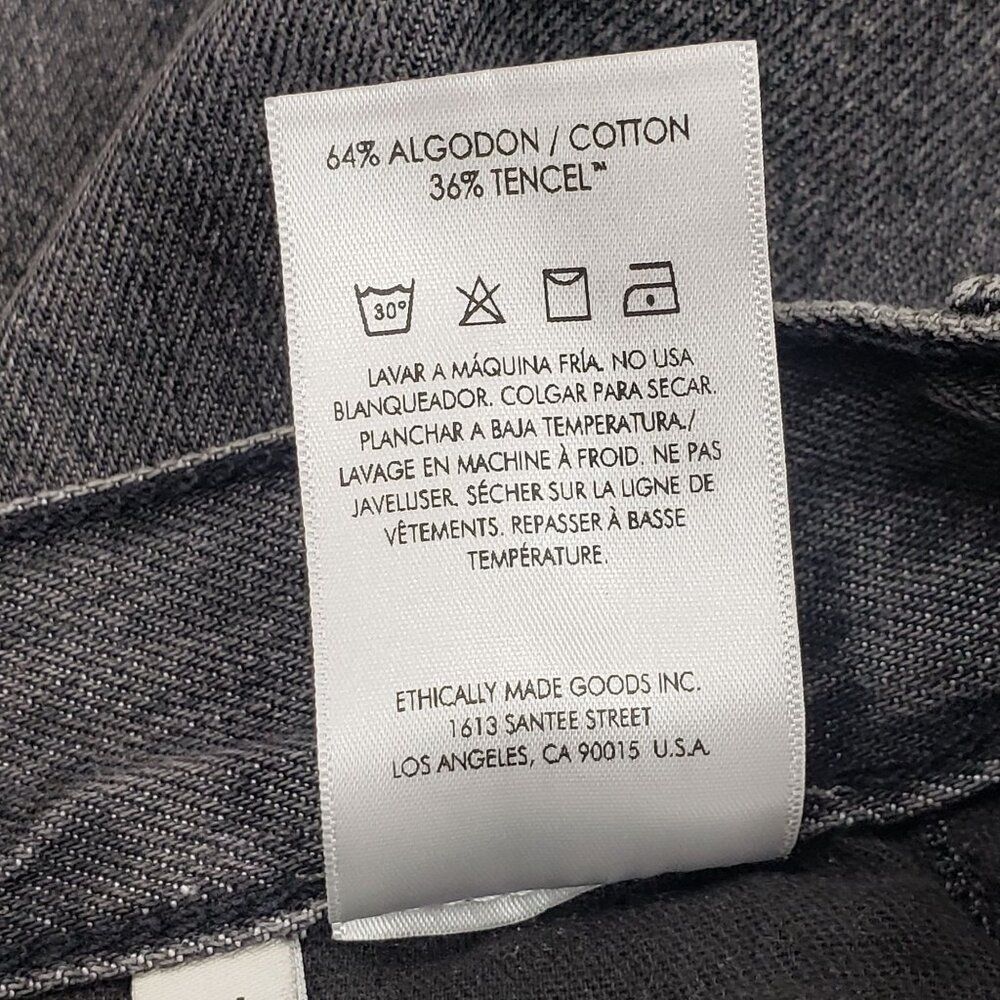 Anthropologie Etica Marley Ultra High Rise Baggy Jeans Women's Sz 24 Icicle Grey - Picture 11 of 16